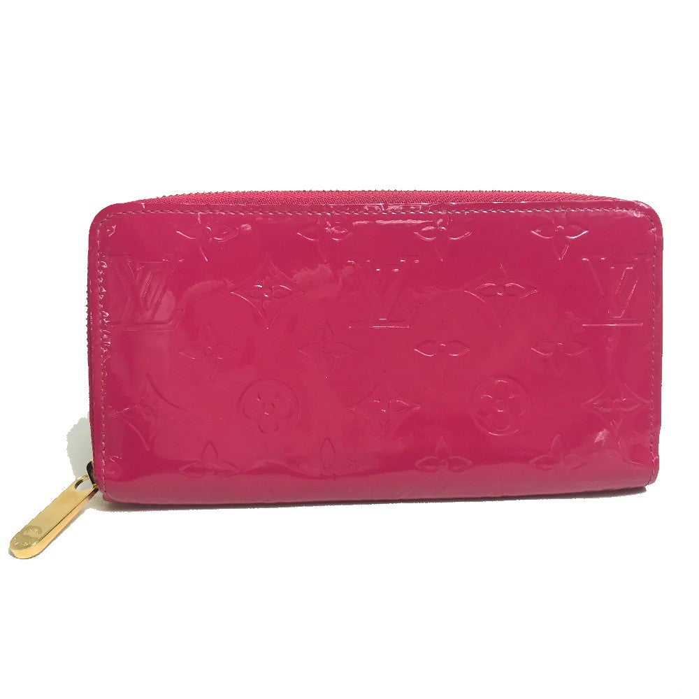 LOUIS VUITTON Long Wallet Purse M91597 Monogram Vernis pink Monogram Vernis Zippy wallet Women