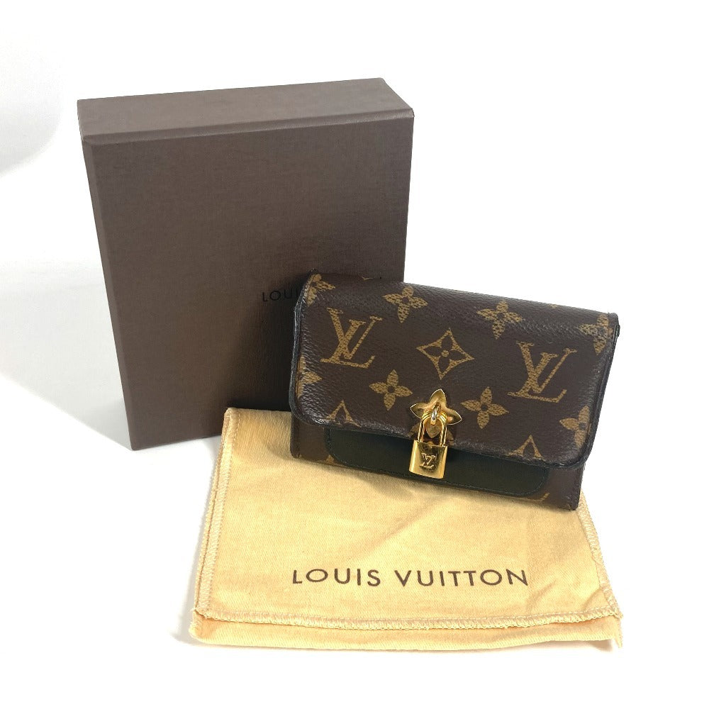 LOUIS VUITTON Trifold wallet M62578 Monogram canvas Brown Monogram Portefeuille Flower Compact Women