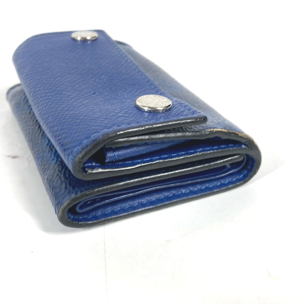 LOUIS VUITTON Trifold wallet M67620 Taiga Leather, Monogram Canvas blue Taigalama Discovery Compact Wallet mens