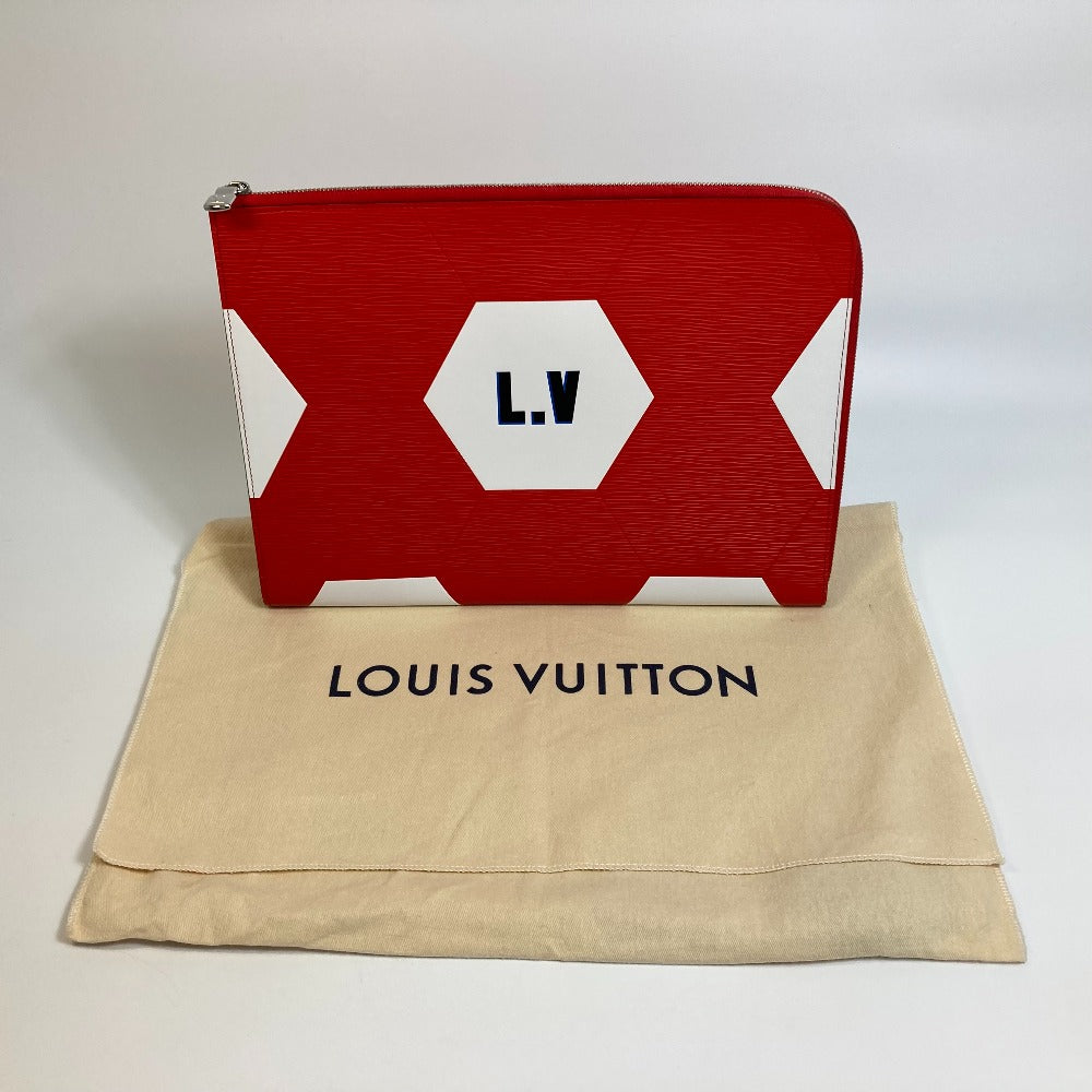 LOUIS VUITTON Clutch bag M63232 Epi Leather Red 2018 FIFA World Cup Pochette Jules GM mens Used