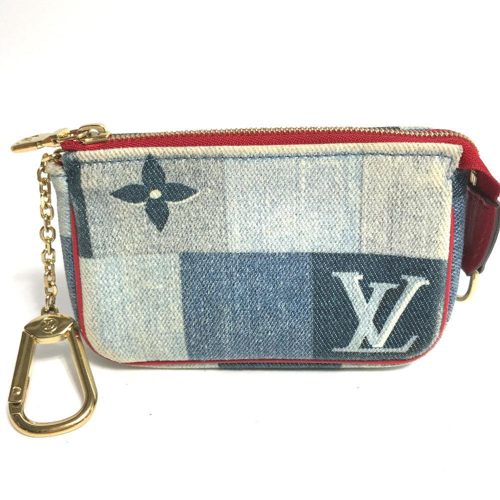 LOUIS VUITTON Coin case M68760 denim blue Monogram denim Micro pochette Accessoires Women Used
