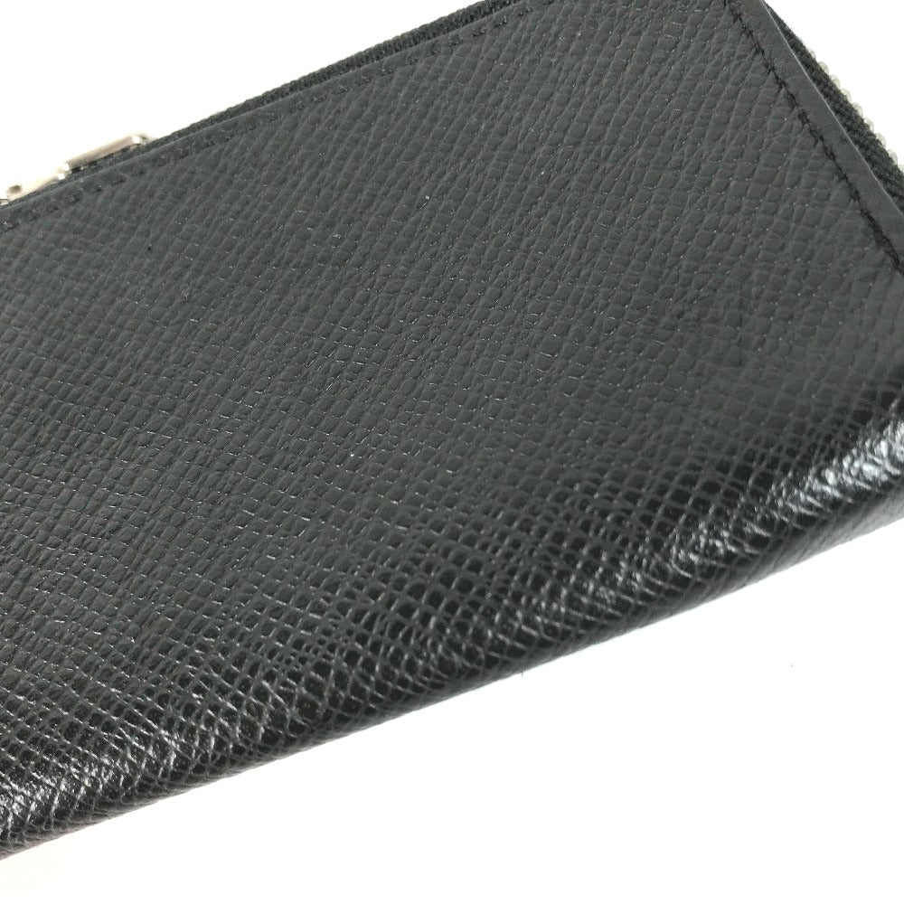 LOUIS VUITTON Coin case M63375 Taiga Leather black Taiga Porto Monnaie Jour mens