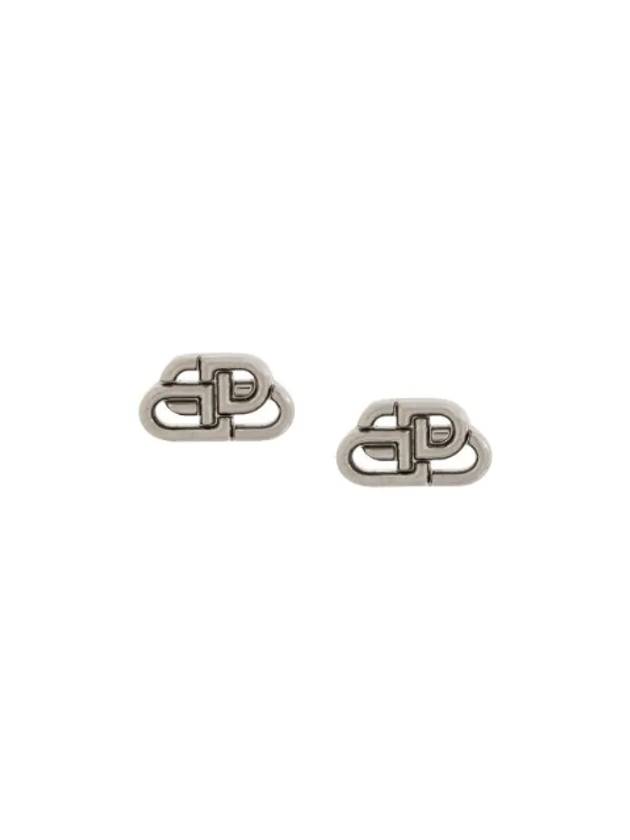 Luxury Balenciaga Trending 2026 BB Logo Stud Earrings Silver