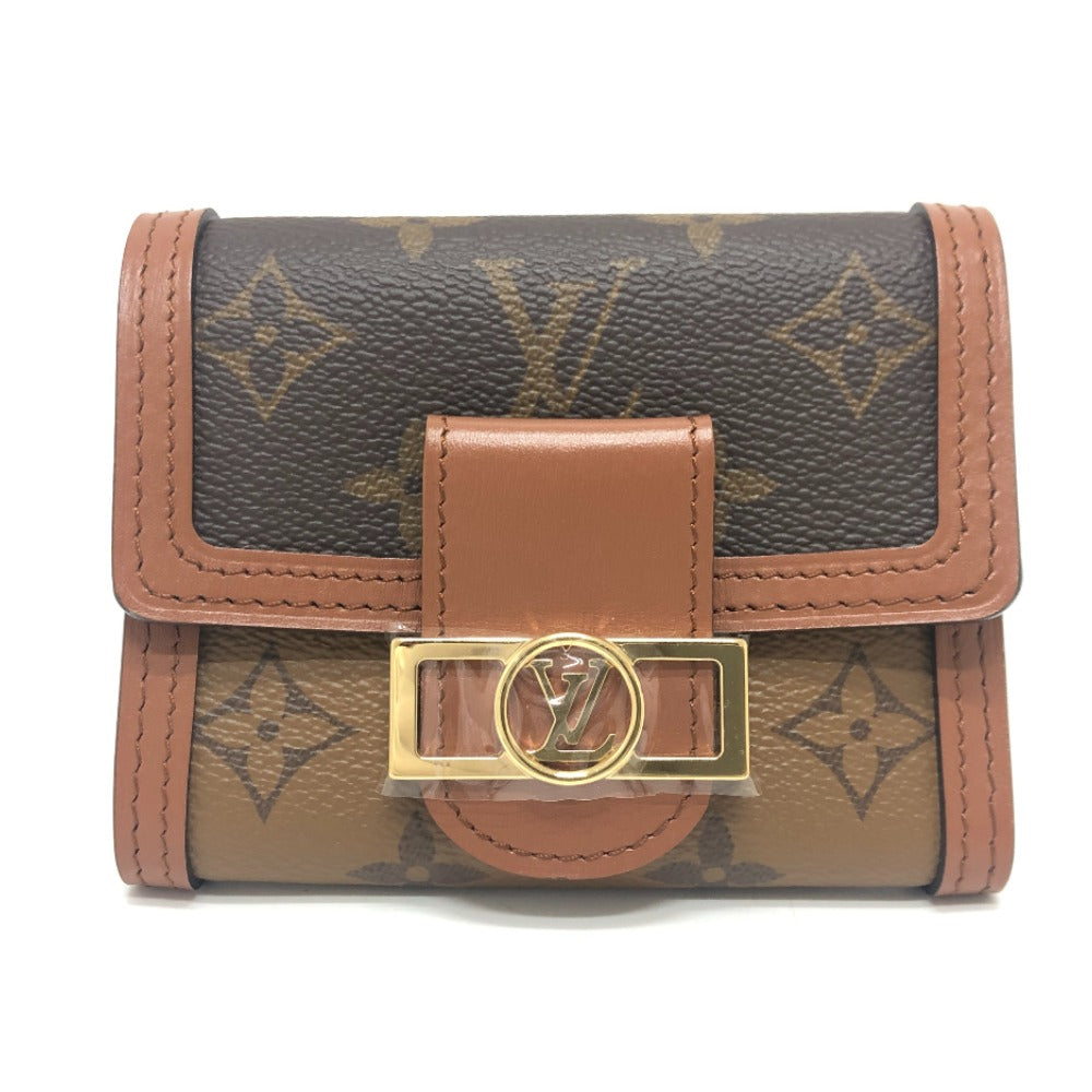 LOUIS VUITTON Trifold wallet M68725 Monogram reverse canvas Brown Portefeuille Dauphine