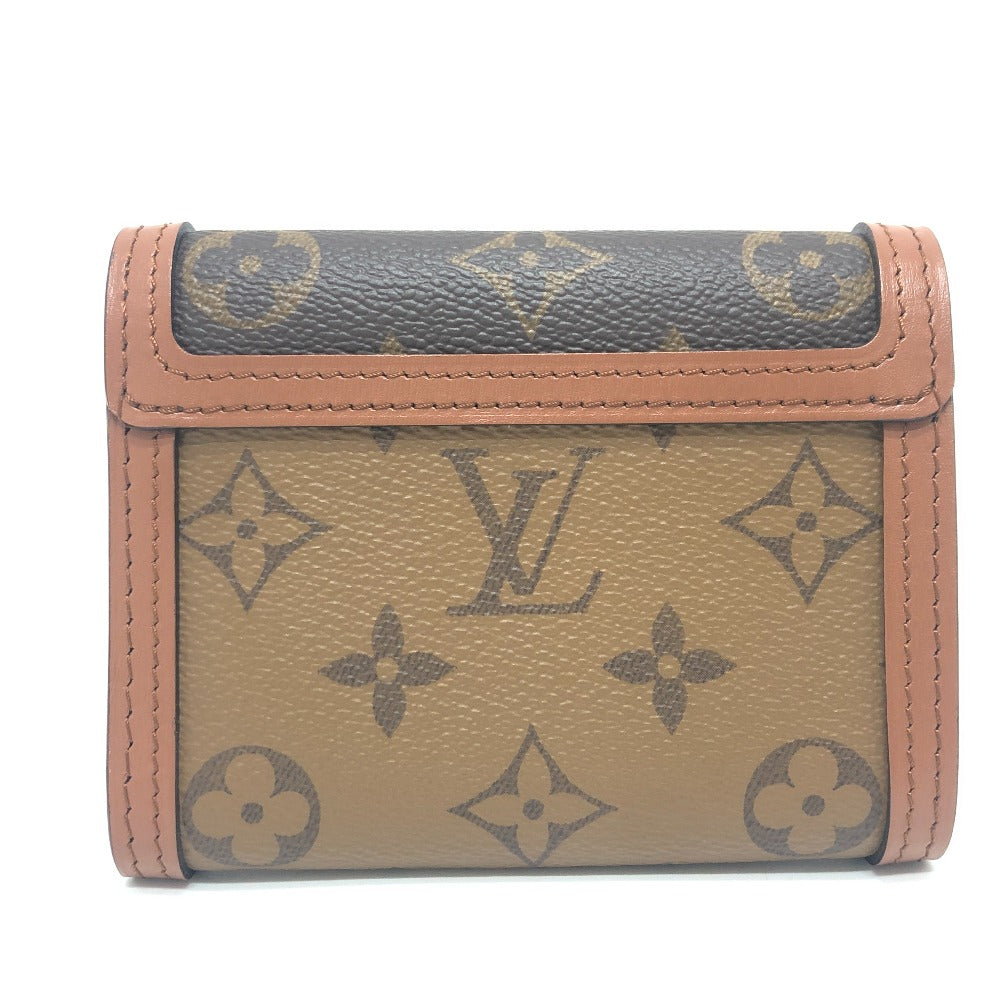 LOUIS VUITTON Trifold wallet M68725 Monogram reverse canvas Brown Portefeuille Dauphine
