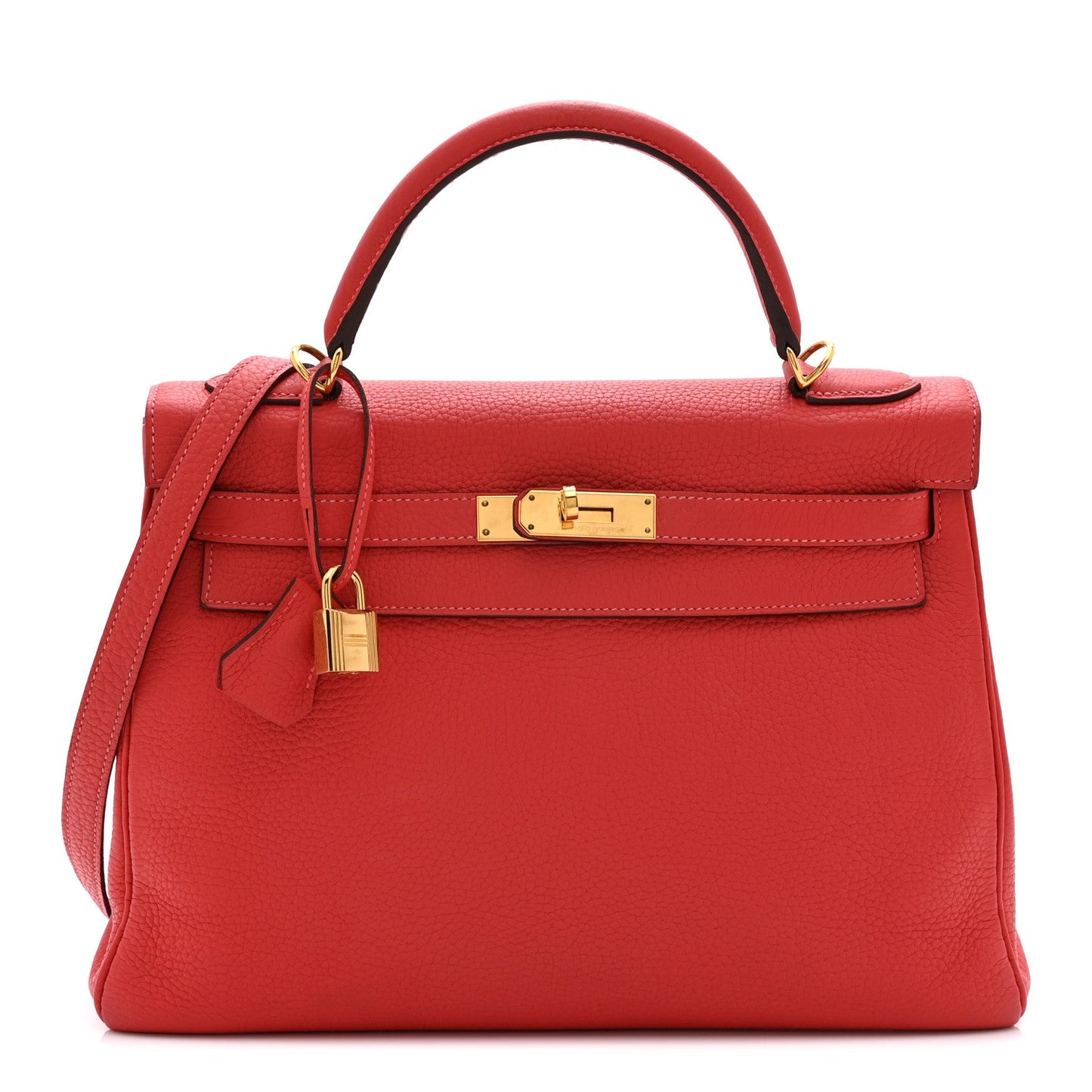 Hermes Togo Kelly Retourne 32 Rouge Pivoine