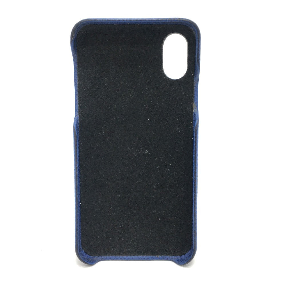 LOUIS VUITTON iPhone case M67680 Taiga Leather, Monogram Canvas blue Taigalama IPHONE / Bumper XS mens(Unisex)