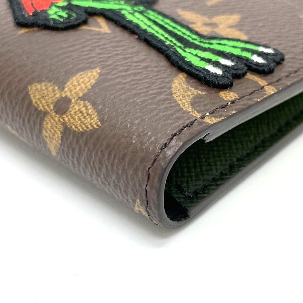 LOUIS VUITTON Folded wallet Monogram canvas Brown Animal Monogram Portefeuille Slender NM