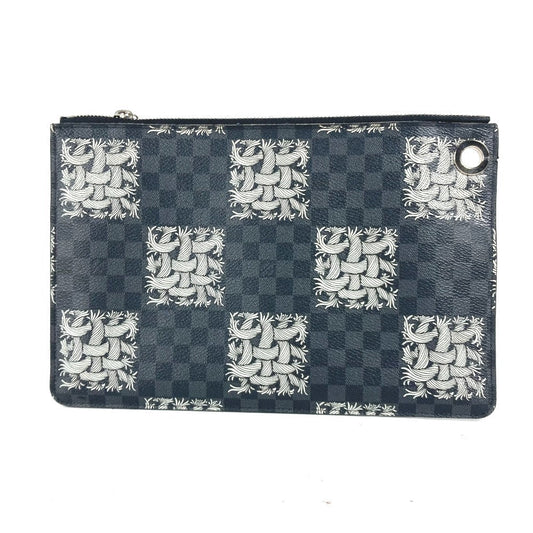 LOUIS VUITTON Clutch bag N61231 Damier Grafitto Canvas black Damier Grafitte Pochette Jules PM