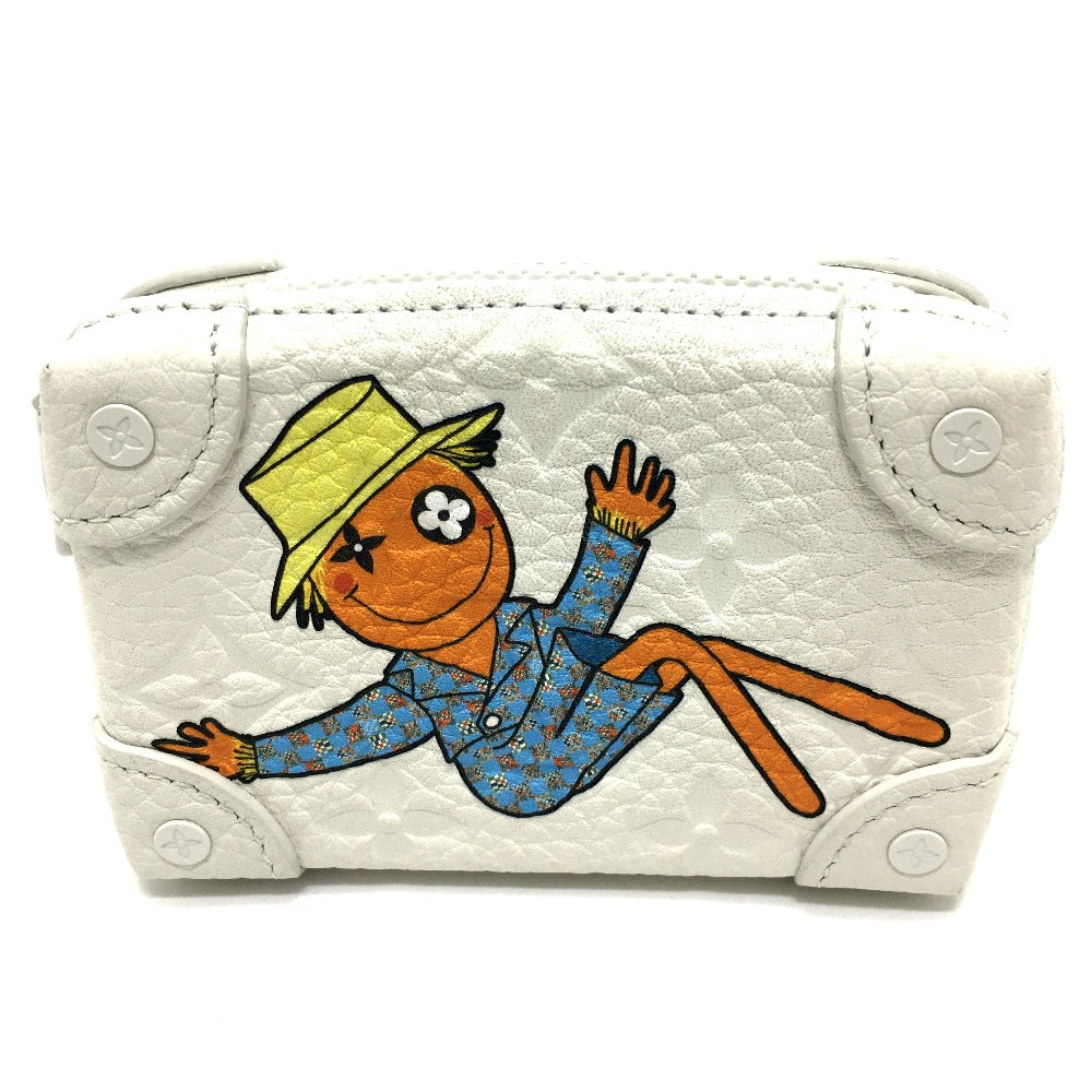 LOUIS VUITTON Trifold wallet M80209 Taurillon Clemence Leather white Monogram LV friend print unisex(Unisex)