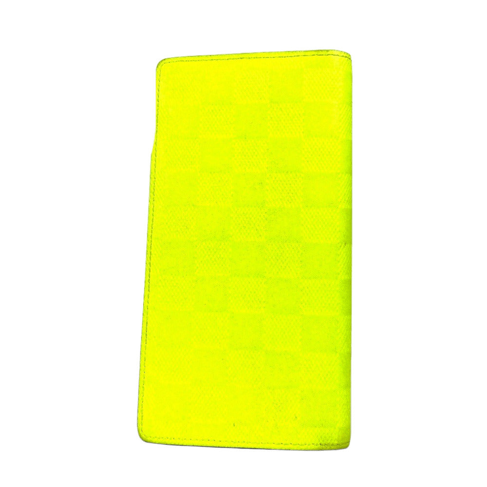 LOUIS VUITTON Long Wallet Purse N62230 Damier Anfini Leather yellow Damier Anfini Portefeuille Blaza