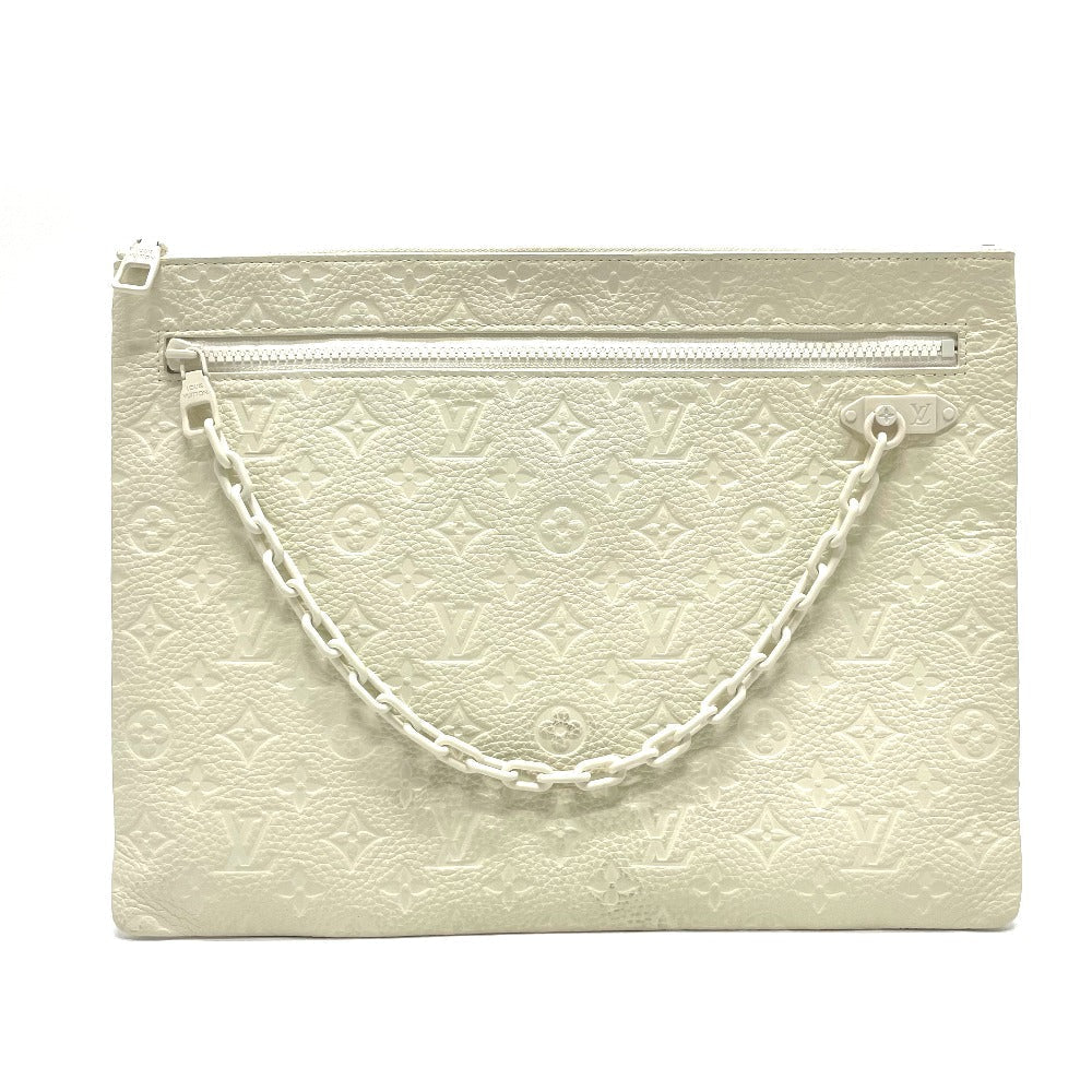 LOUIS VUITTON Clutch bag M67462 Taurillon Clemence white Taurillon Clemence Monogram Pochette A4 mens Used