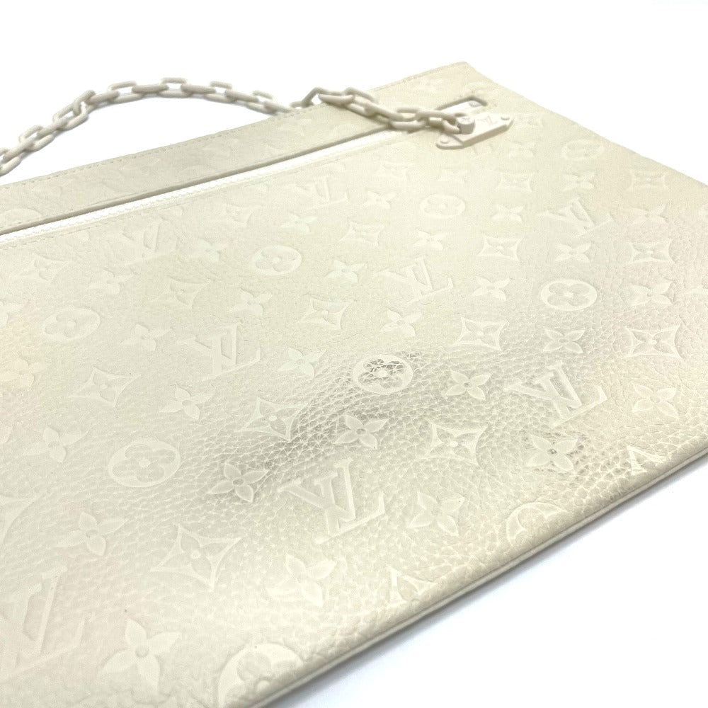 LOUIS VUITTON Clutch bag M67462 Taurillon Clemence white Taurillon Clemence Monogram Pochette A4 mens Used