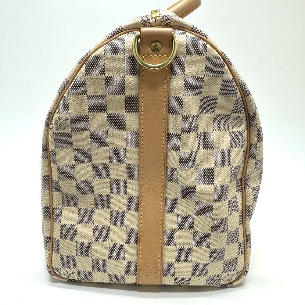 LOUIS VUITTON Boston Duffel bag Damier Azur Canvas white Damier Azur Keepall bandouliere 45 Women