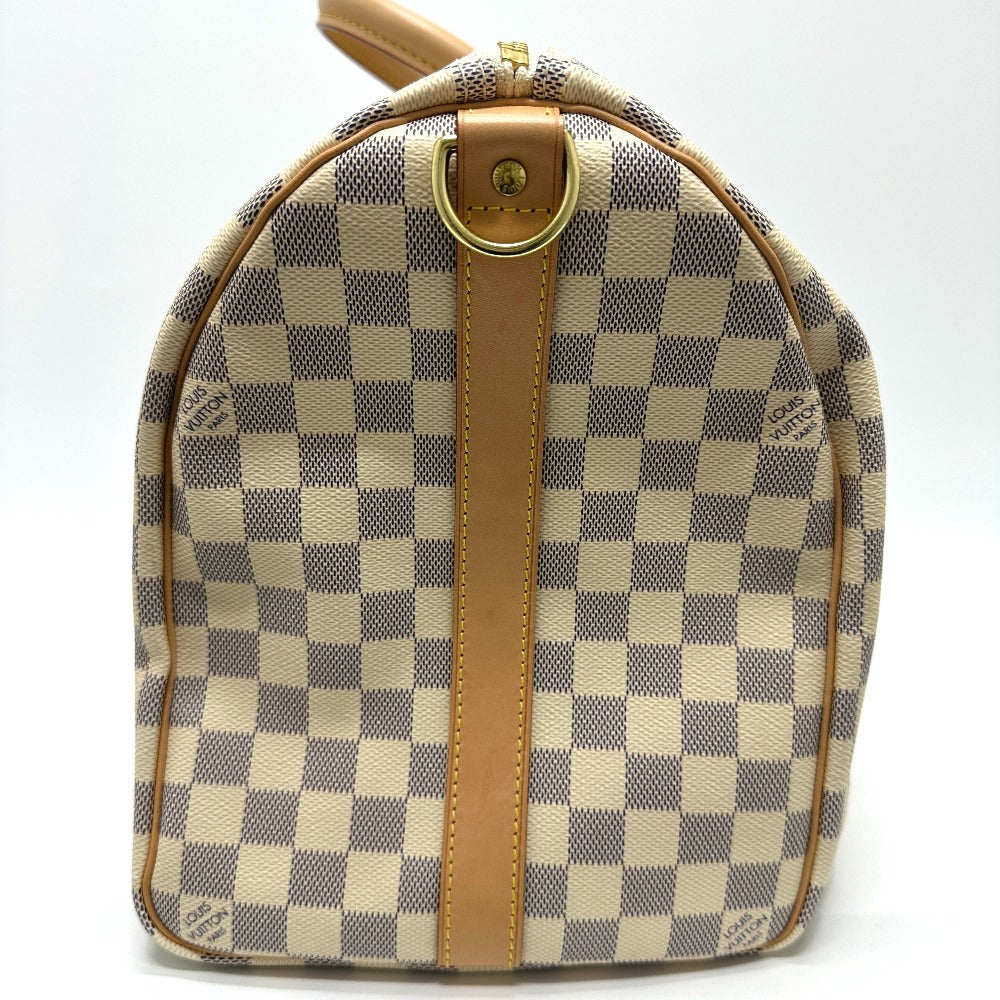 LOUIS VUITTON Boston Duffel bag Damier Azur Canvas white Damier Azur Keepall bandouliere 45 Women