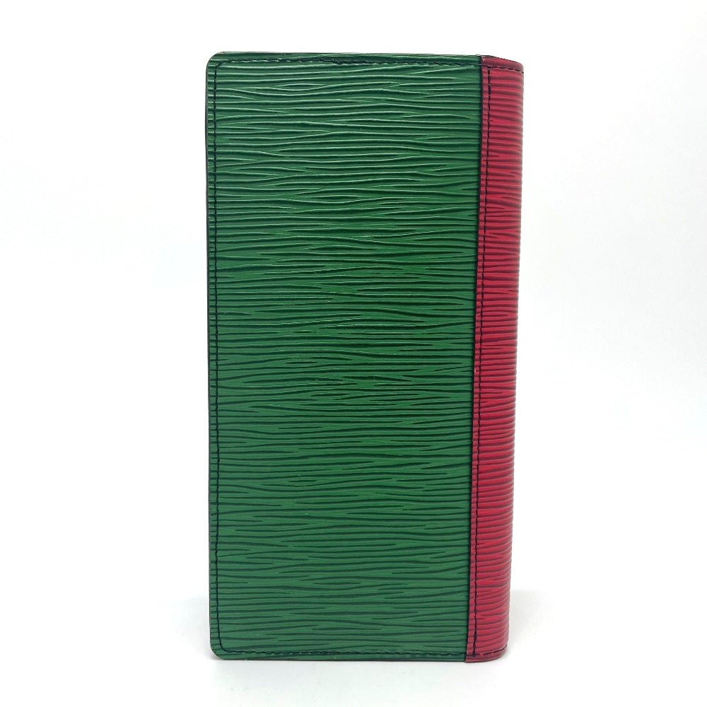 LOUIS VUITTON Long Wallet Purse M68718 Epi Leather Blue x red x green Epi Portefeuille Brother NM Women(Unisex)