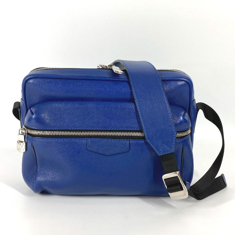 LOUIS VUITTON Shoulder Bag M33437 Taiga Leather blue Taiga Outdoor messenger PM unisex(Unisex)