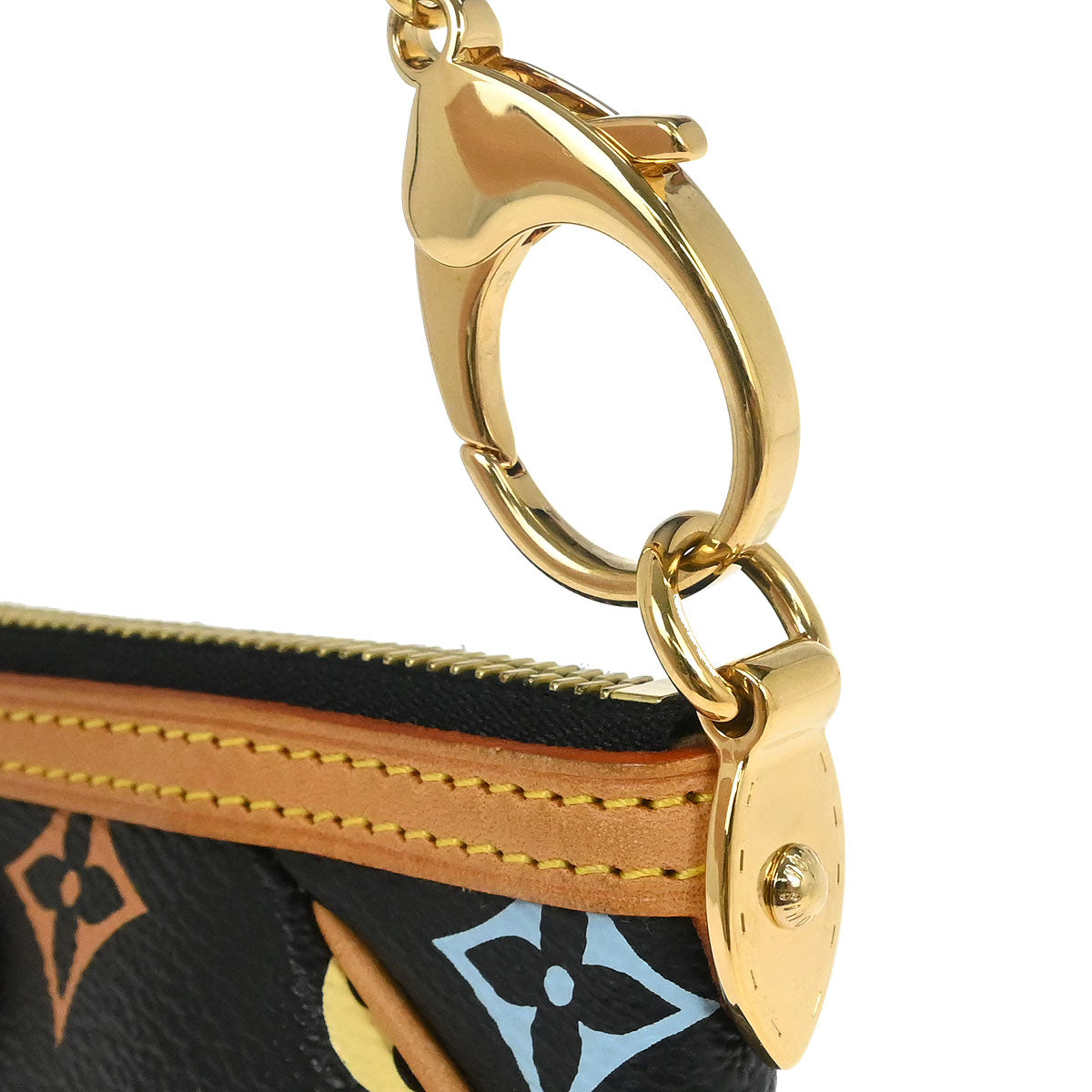 Louis Vuitton 2008 Black Multicolor Pochette Milla MM Handbag M60097