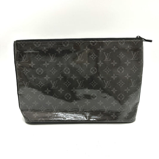 LOUIS VUITTON Clutch bag M63373 Plastics black Monogram Eclipse Glaze Pochette Cosmos mens Used