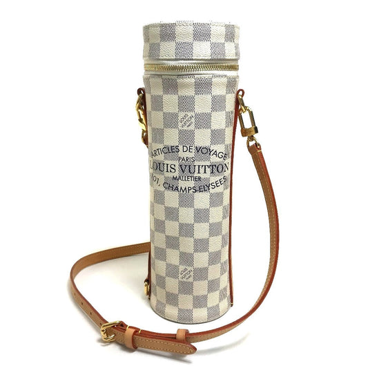 LOUIS VUITTON Other miscellaneous goods Damier Azur Canvas white Shoulder Bag Cool bag, crossbody Porte Buteil bottle holder Women(Unisex)
