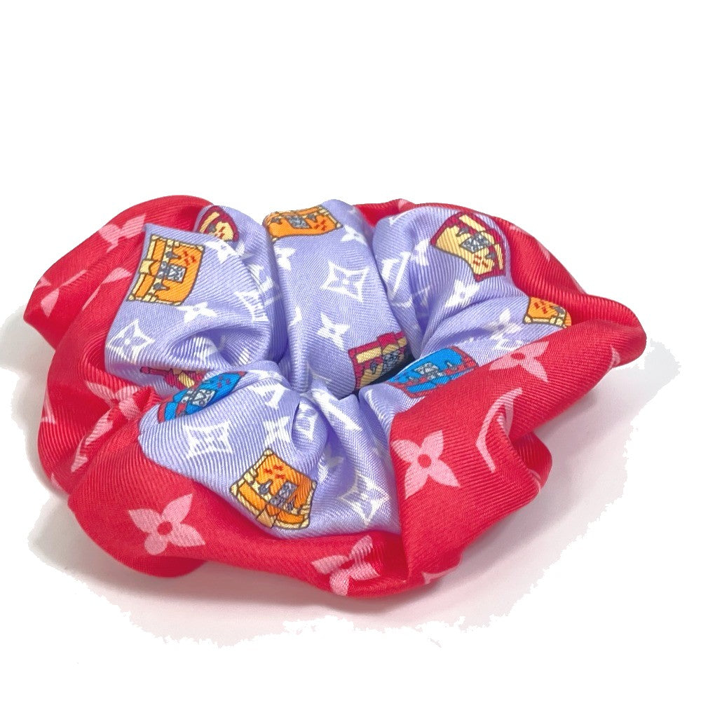 LOUIS VUITTON hair accessory M77692 silk multicolor only one scrunchie set minimal Women