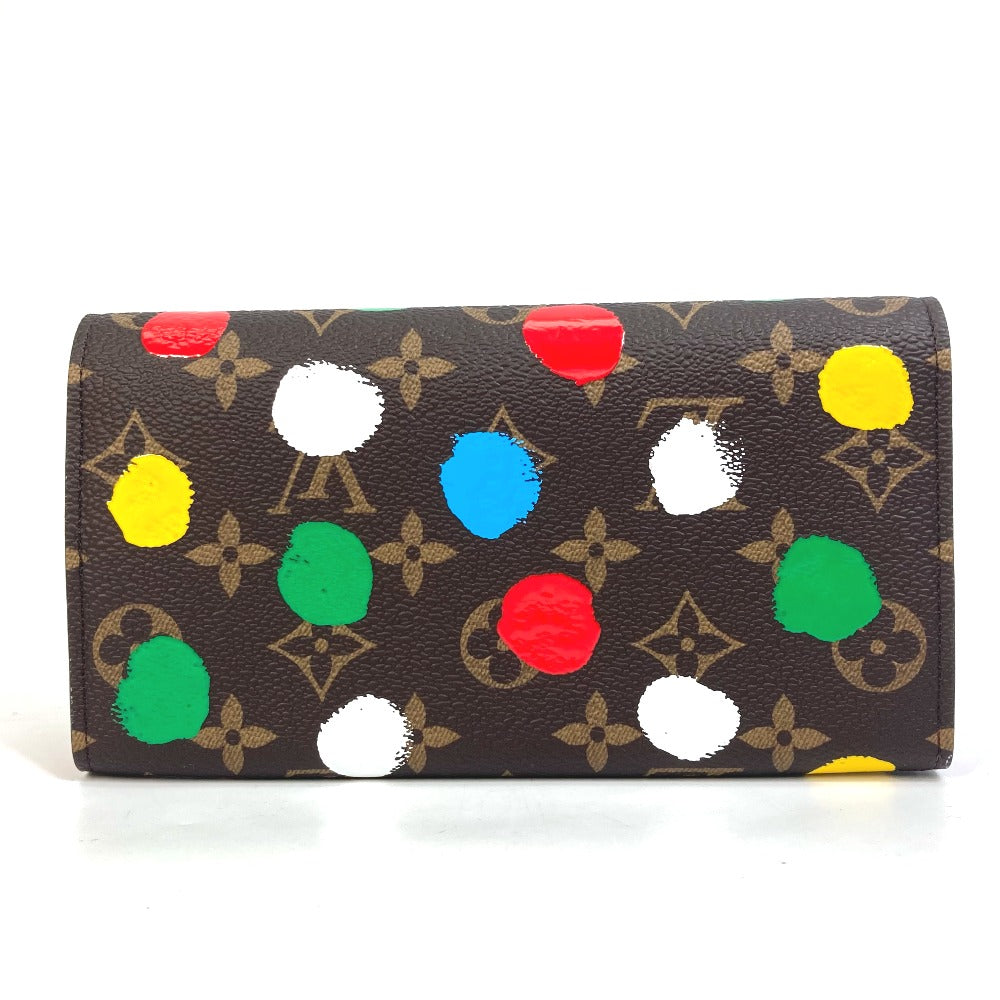 LOUIS VUITTON Long Wallet Purse M81980 Monogram canvas Brown LVxYK Yayoi Kusama Monogram Portefeuille Sarah NM Women
