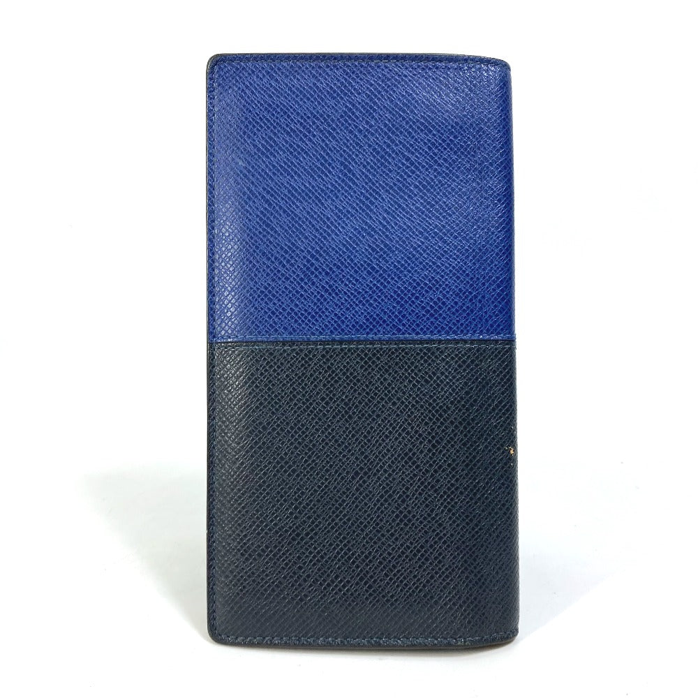 LOUIS VUITTON Long Wallet Purse M30713 Taiga Leather Navy Taiga V Portefeuille Blaza NM mens