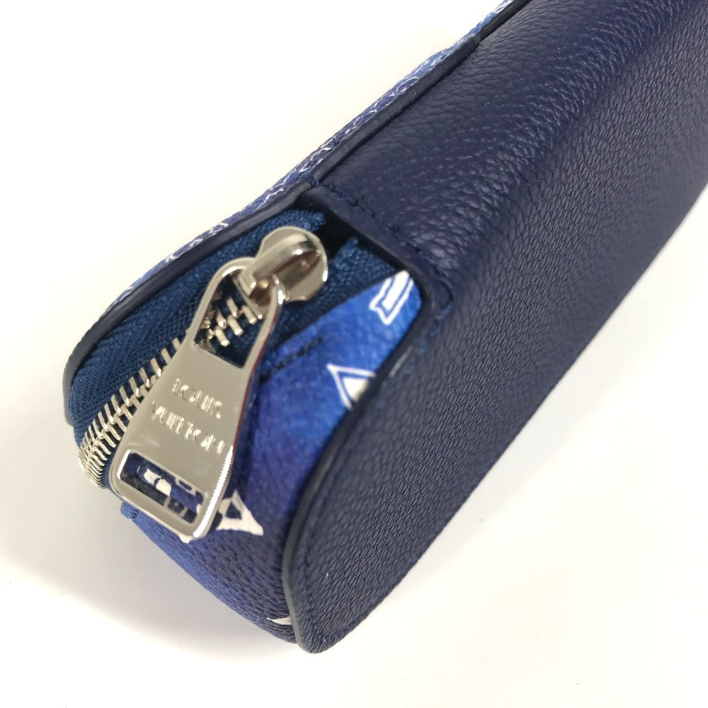 LOUIS VUITTON glasses case GI0764 leather blue monogram bandana Etui Lunet GM unisex(Unisex)