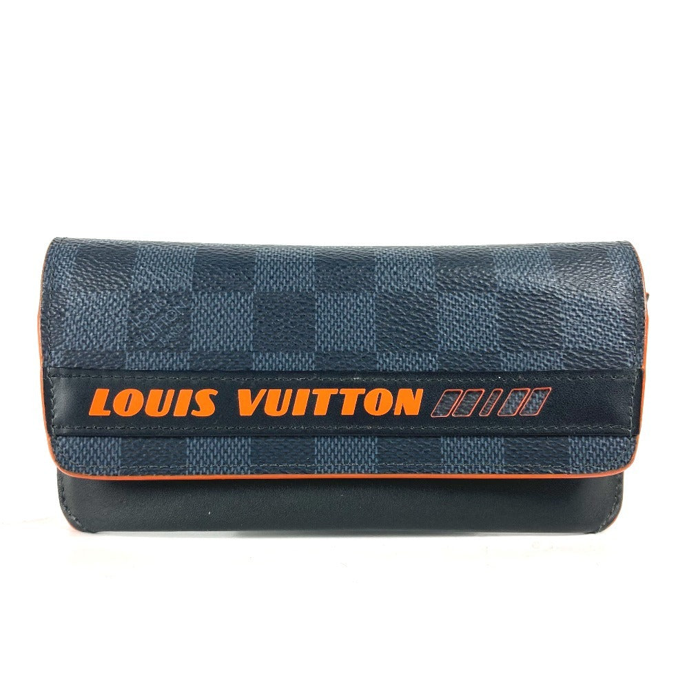 LOUIS VUITTON Pouch GI0380 Damier Cobalt Canvas Navy Damier Cobalt Etui Lunet Woody unisex(Unisex)