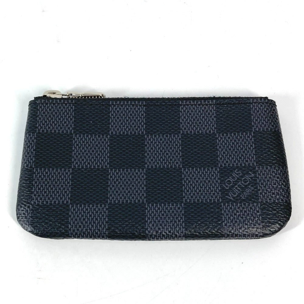 LOUIS VUITTON Coin case N60155 Damier Grafitto Canvas black Damier Grafitte Card Key case Key holder Pochette Cle mens(Unisex)