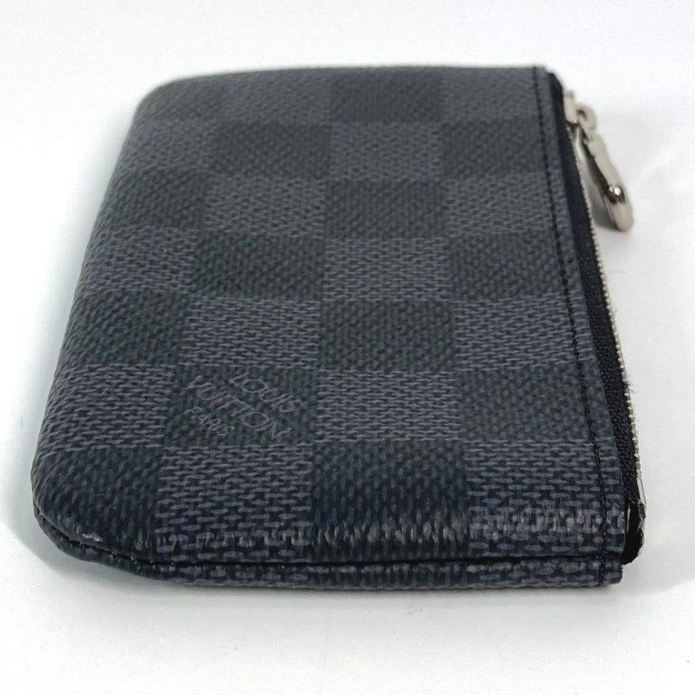LOUIS VUITTON Coin case N60155 Damier Grafitto Canvas black Damier Grafitte Card Key case Key holder Pochette Cle mens(Unisex)