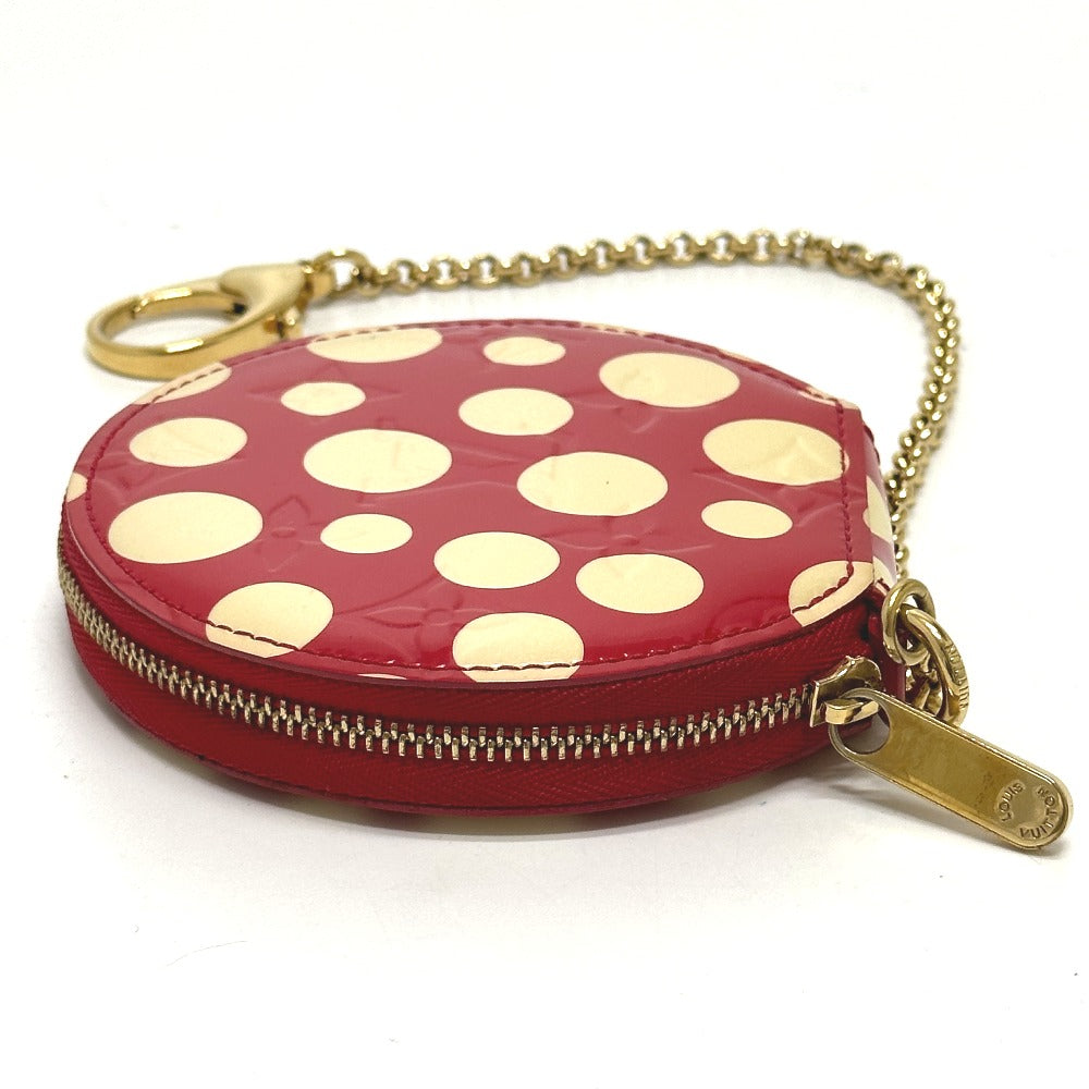 LOUIS VUITTON Coin case M91570 Patent leather Red Monogram Vernis Yayoi Kusama collaboration portomone chapeau dot infinity Women