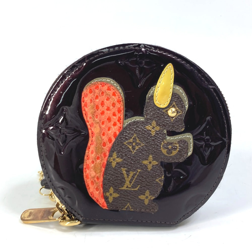 LOUIS VUITTON Coin case M91386 Monogram Vernis purple Monogram Vernis portomone ecruil Women