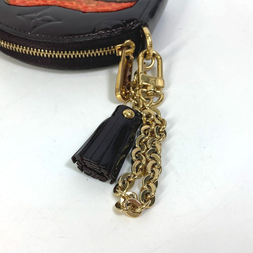 LOUIS VUITTON Coin case M91386 Monogram Vernis purple Monogram Vernis portomone ecruil Women