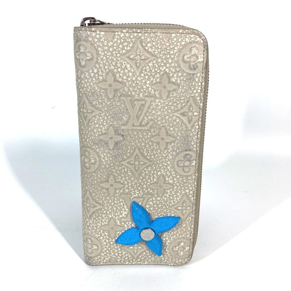 LOUIS VUITTON Long Wallet Purse M81573 Taurillon Clemence Leather beige Taurillon Clemence Climbing Zippy Wallet Vertical mens