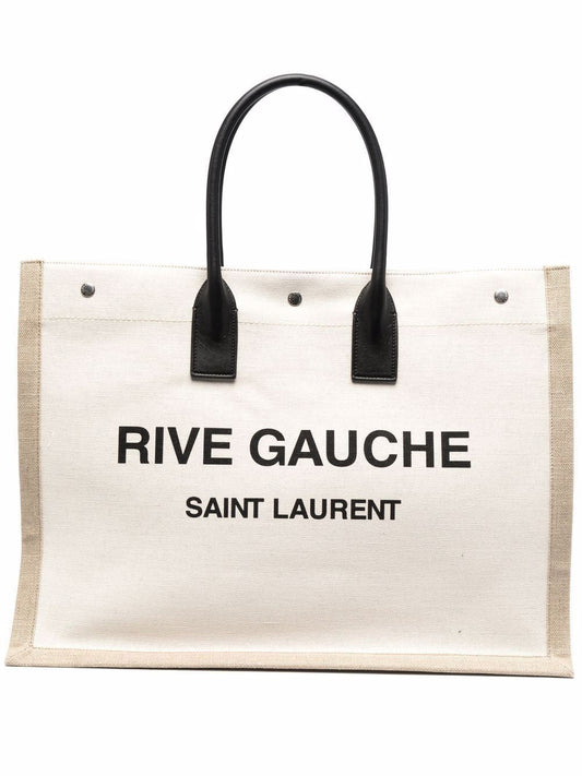 Luxury Saint Laurent Trending 2025 Women's Canvas Tote Bag in Beige | 509415FAAVU Color 9054