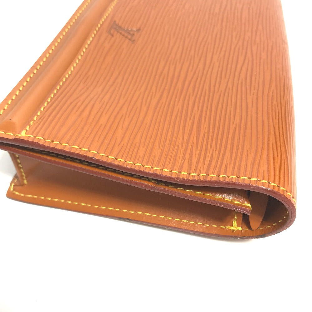 LOUIS VUITTON Pouch Epi Leather Brown Epi Santure Tilsit Women
