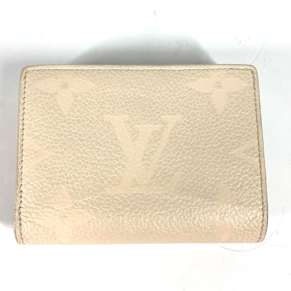 LOUIS VUITTON Folded wallet M80754 Monogram Ann Platt Leather beige Monogram Ann Platt Portefeuille Clare Women