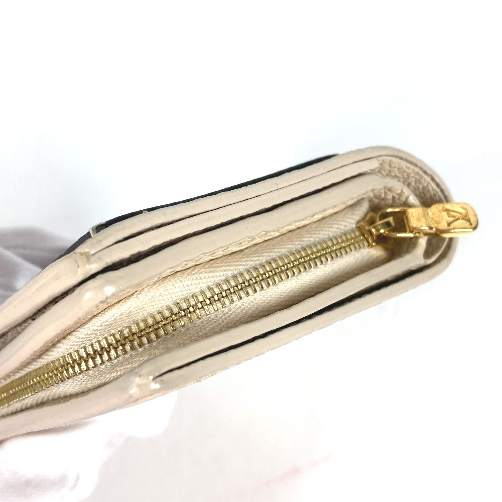 LOUIS VUITTON Folded wallet M80754 Monogram Ann Platt Leather beige Monogram Ann Platt Portefeuille Clare Women