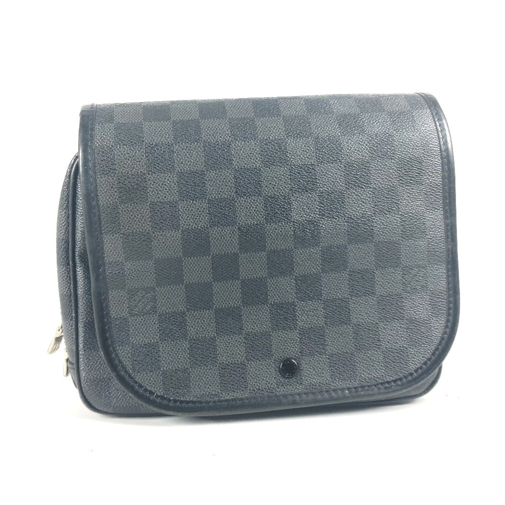 LOUIS VUITTON Pouch N41419  Damier Grafitto Canvas black Damier Grafitte Truth Suspendable mens