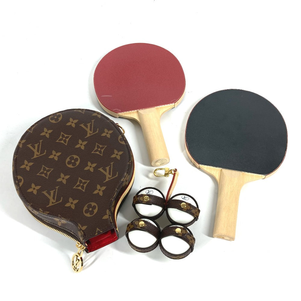 LOUIS VUITTON Sporting goods Monogram canvas, tanned leather, wood, rubber Multi Monogram Set Ping Pong James Table Tennis Set Women(Unisex)