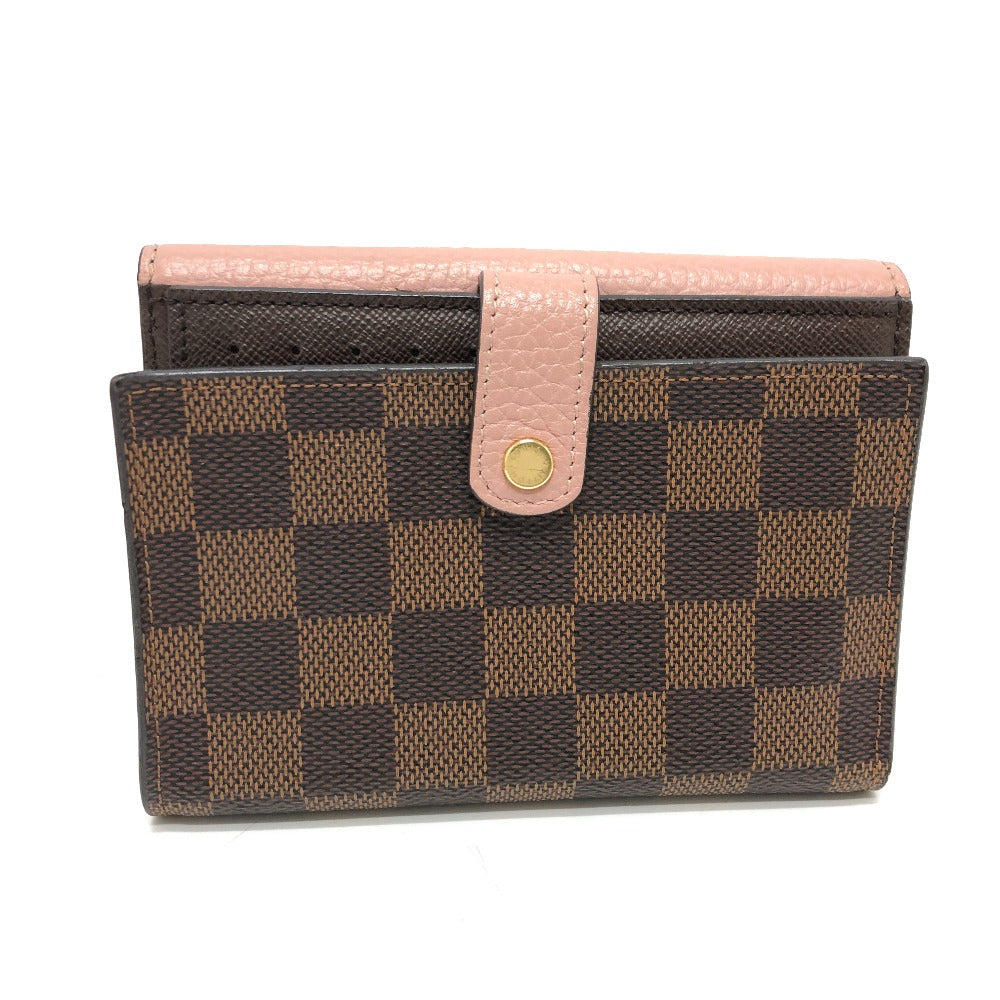 LOUIS VUITTON Folded wallet N60043 Damier canvas Brown Portefeuille Normandy Women