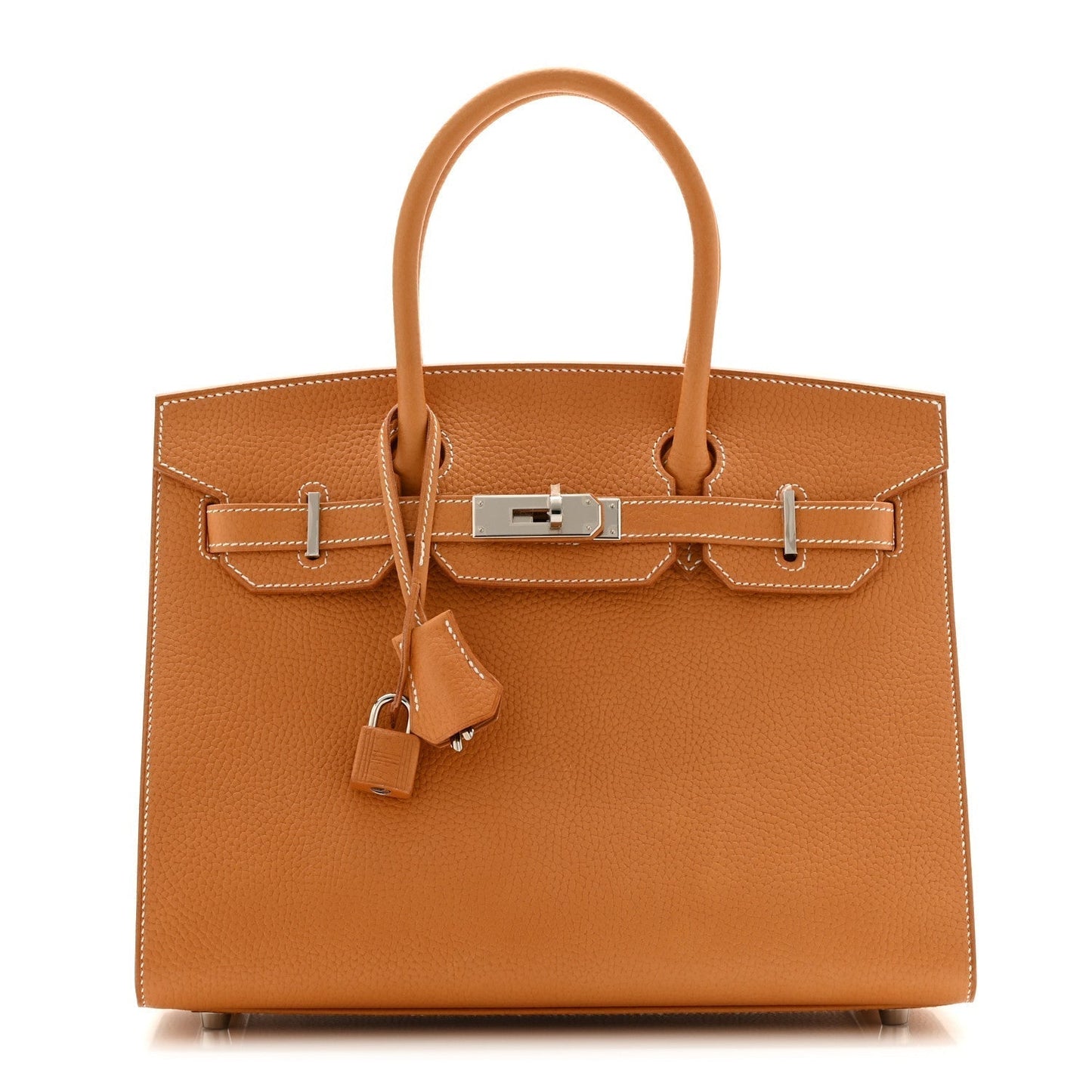 Hermes Vache Naturelle Grainee Birkin Sellier 30 Natural Sable
