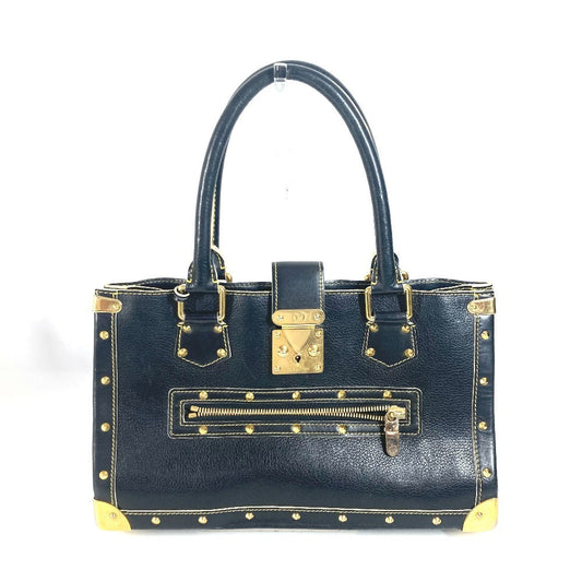 LOUIS VUITTON Tote Bag M91812 Suhari leather black Suhari Faburo Studs Women