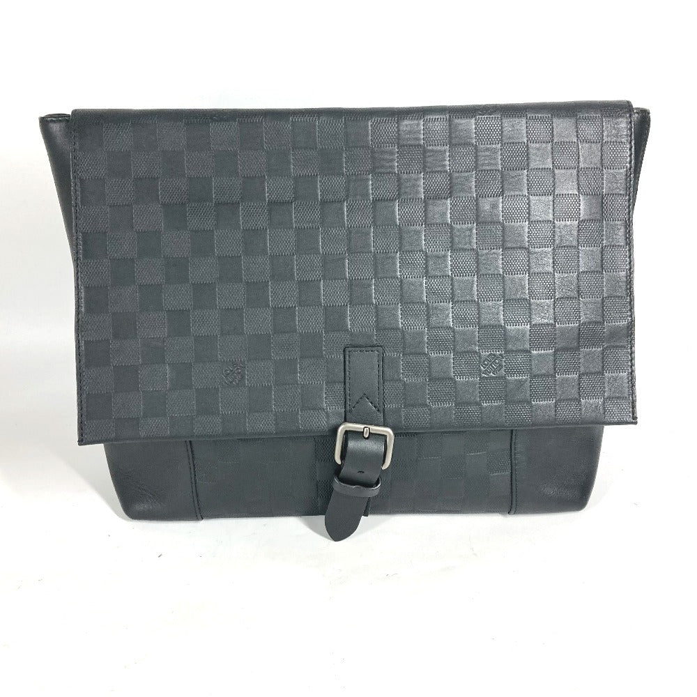 LOUIS VUITTON Handbag N41479 Damier Anfini Leather black Damier Anfini loft mens