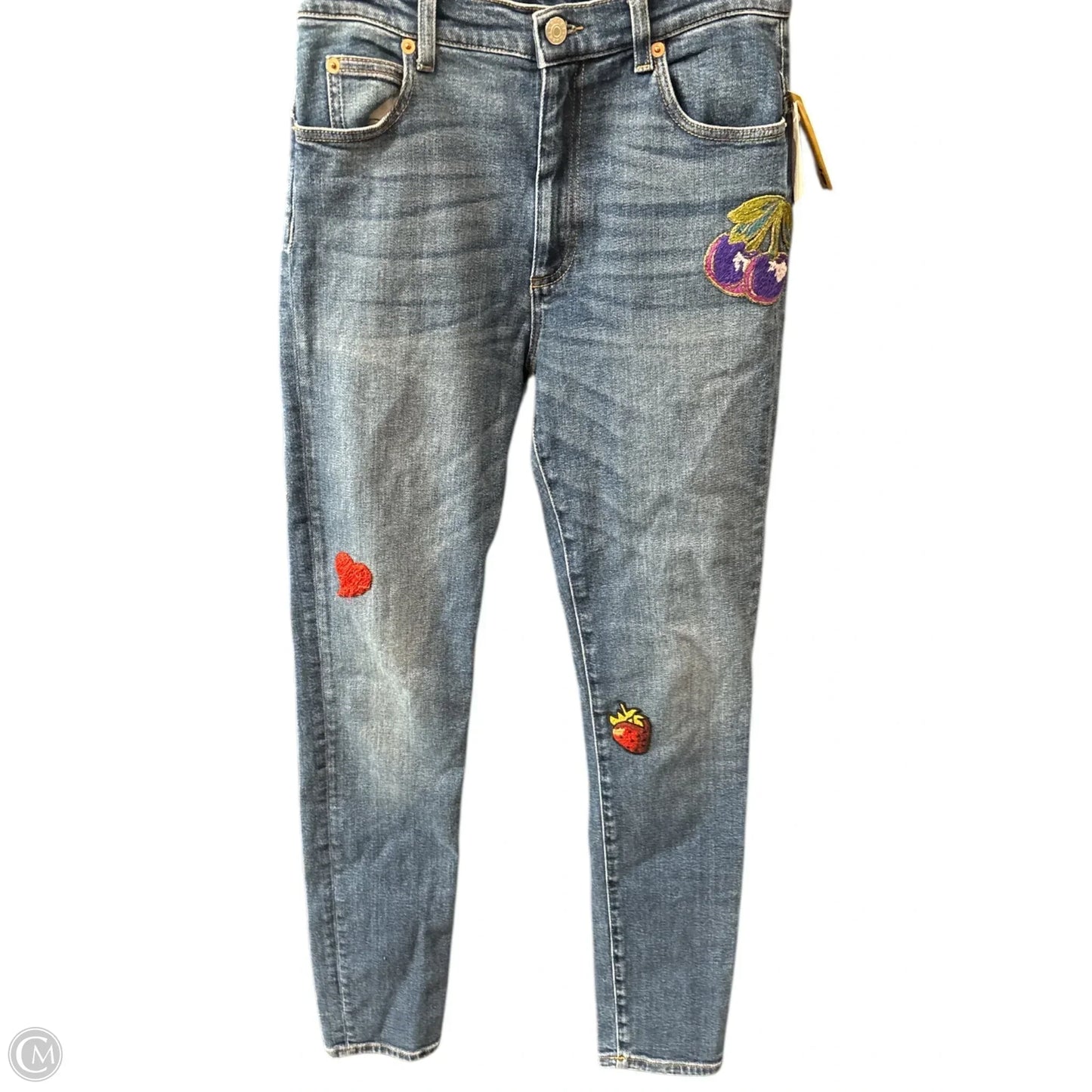 Jeans Luxury Designer By Gucci In Blue, Size: 4