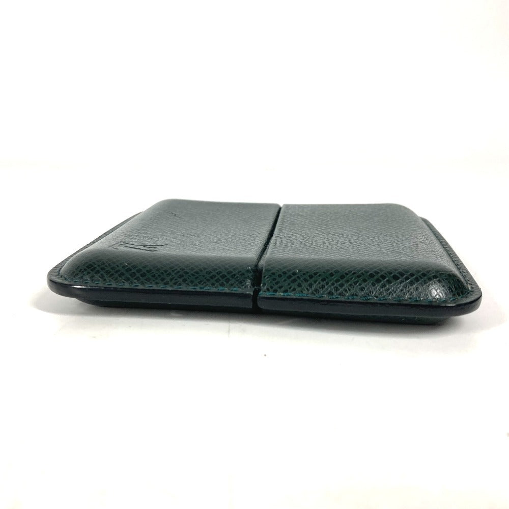 LOUIS VUITTON Cigarette case M30734 Taiga Leather green Taiga Etui 10 cigarillos unisex(Unisex)