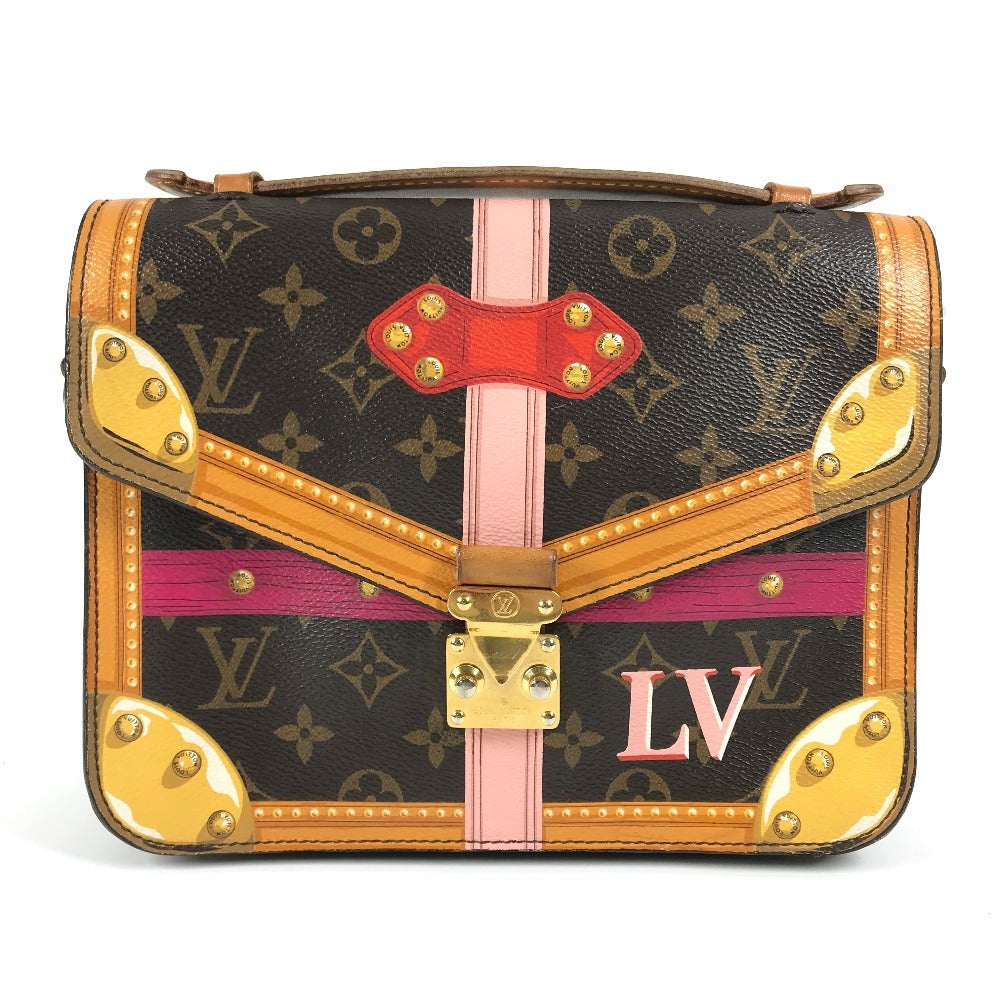 LOUIS VUITTON Handbag M43628 Monogram canvas Brown Monogram Summer Trunk Pochette Metis Women
