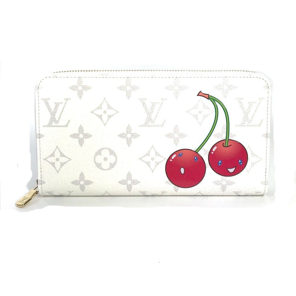 LOUIS VUITTON Long Wallet Purse M14240 Monogram canvas white Takashi Murakami collaboration monogram LV �~ TM Zippy Wallet unisex(Unisex)