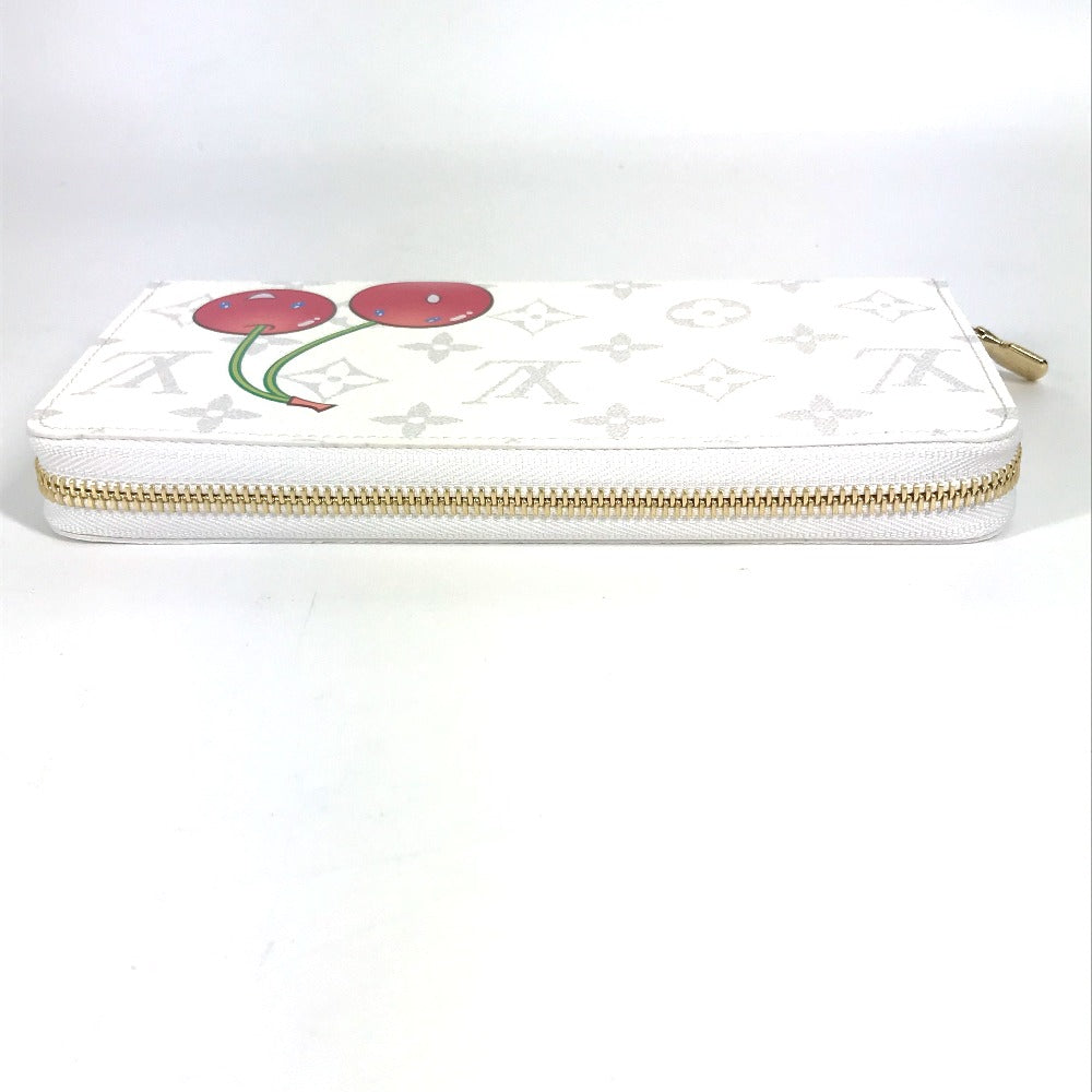 LOUIS VUITTON Long Wallet Purse M14240 Monogram canvas white Takashi Murakami collaboration monogram LV �~ TM Zippy Wallet unisex(Unisex)